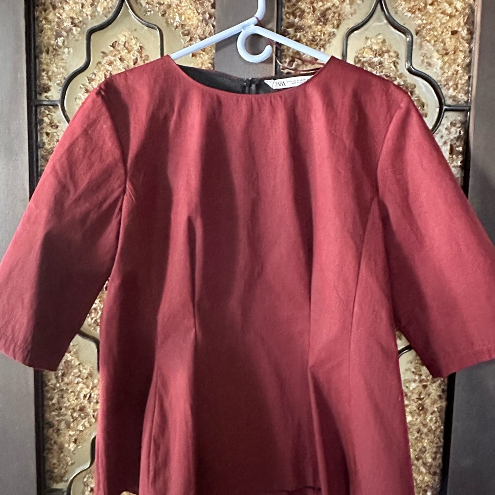Elegant Zara Burgundy Women's Top